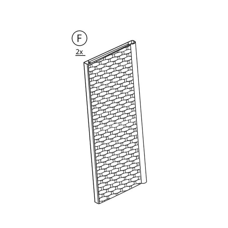 Ricambio Anta F per Armadio Rattan 65 x 45 x 172 cm - 2