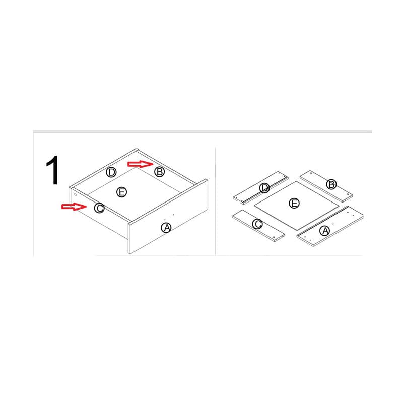 Laterale B e C x Kit Mobile 3A e 2C 103 x 35 x 92H Cemento Chiaro K4298 1,0 - 2