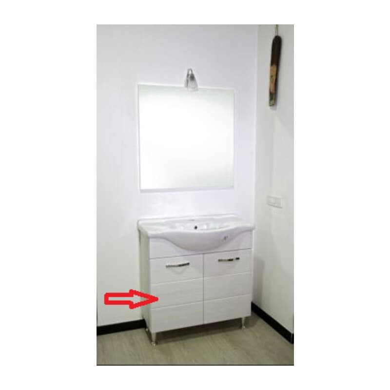 Ricambio Base per Mobile Bagno Antonella 2 Ante 82 Bianco Portuna - 2