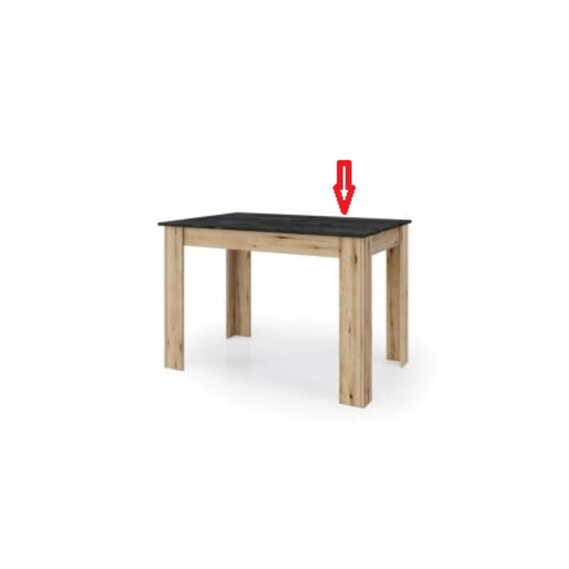 Tavolo Chef 110 x 80 cm Ardesia Rovere Top - 2
