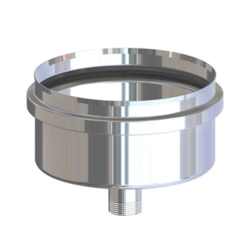 Scarico INOX Condensa Attacco F per Pellet 8 cm - 2
