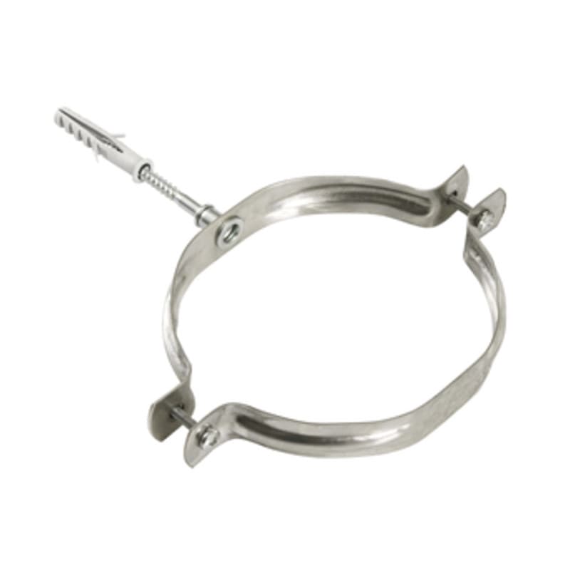 Collare INOX con Tassello per Tubo Pellet 8 cm 10 Pezzi - 2