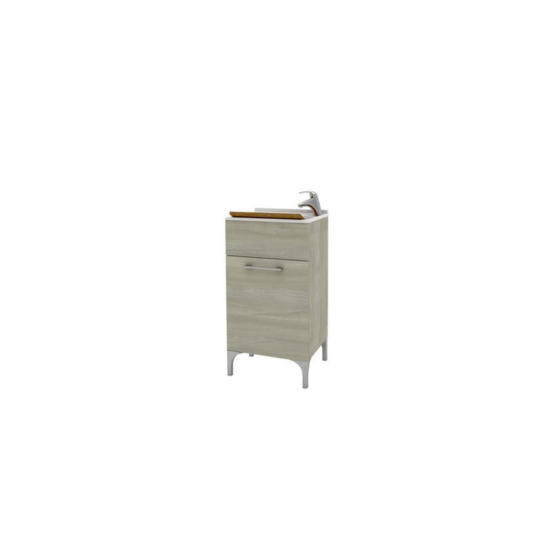 Lavatoio Legno 45 x 50 Rovere Grigio - 2