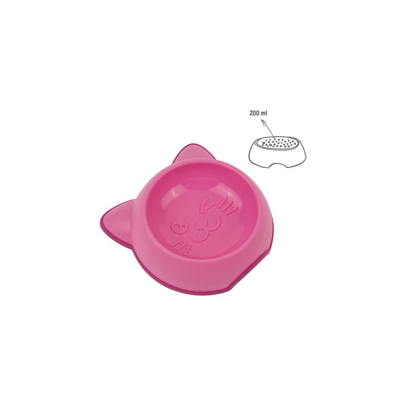 Ciotola in Plastica per Gatti Rosa Zoov - 2