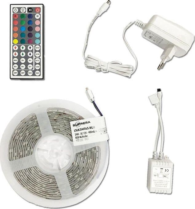 Kit Strip LED 16W 5 m IP65 Rgb con Telecomando - 2