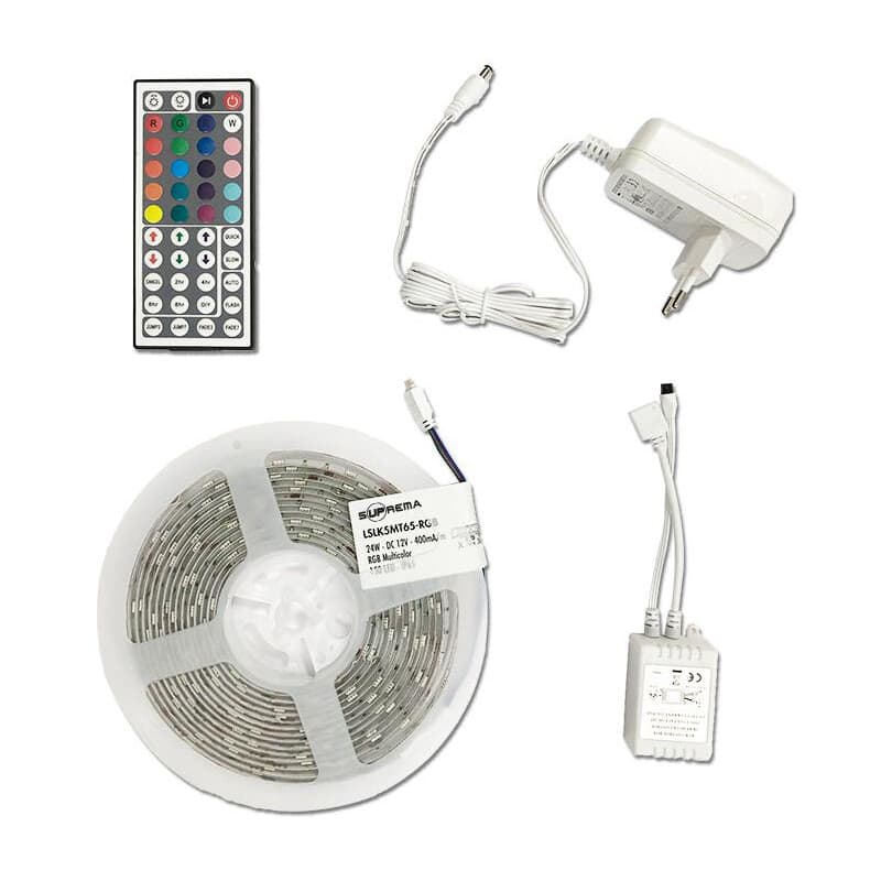 Kit Strip LED 16W 5 m IP65 Rgb con Telecomando - 2