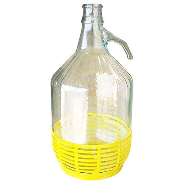 Damigiana Dama Vetro con Cestino Plastica 5 l 6 Pezzi - 2