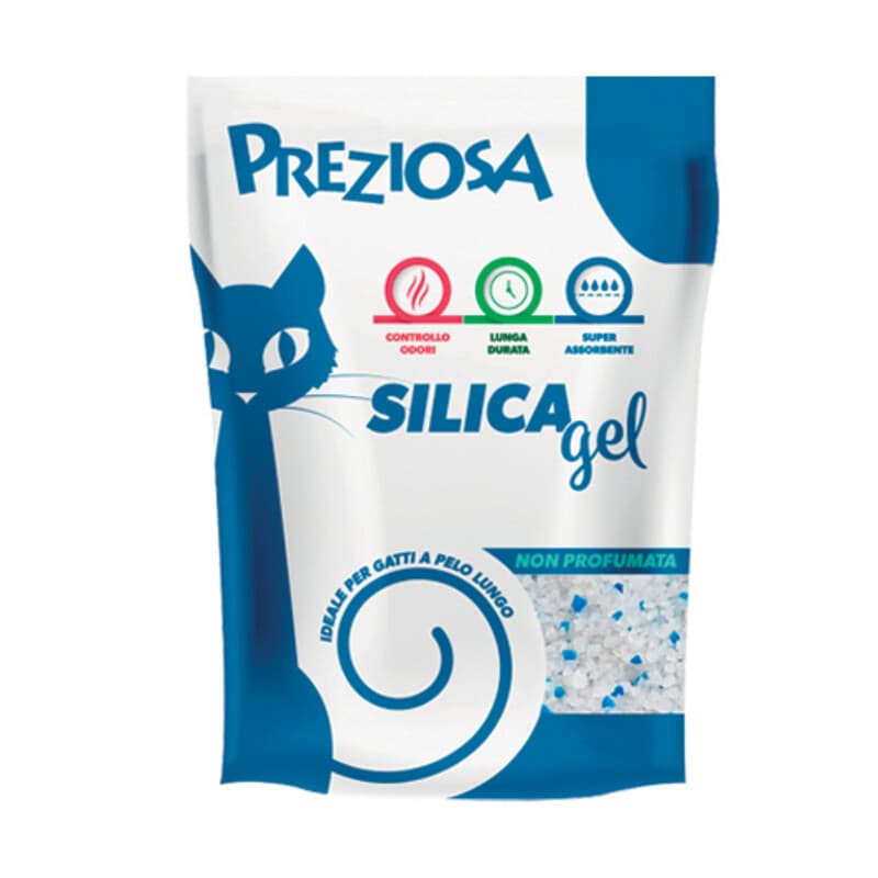 Lettiera Gatto Preziosa 2,25 kg Classica Silica Gel 6 Pezzi - 2