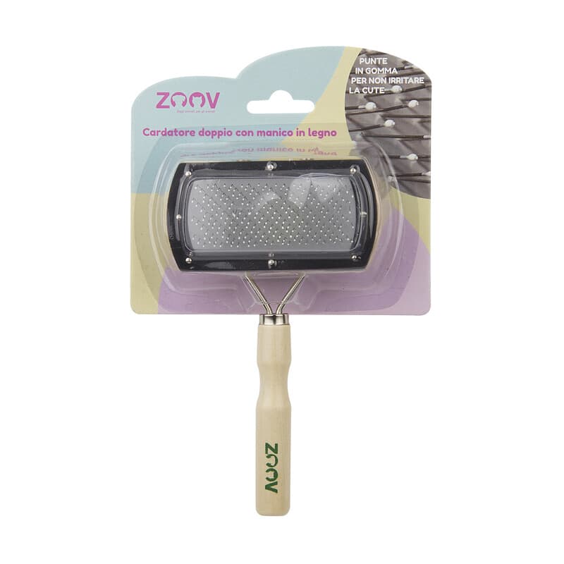 Zoov Cardatore con Manico Legno 18 x 10 cm - 2