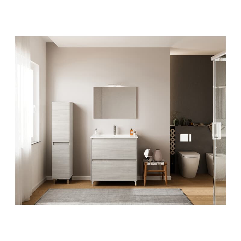 Colonna Bagno Lisbona Rovere Grigio - 2