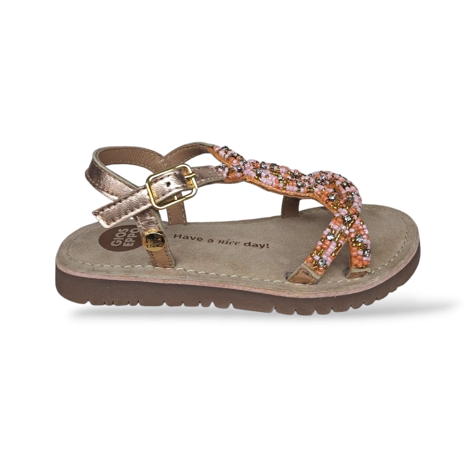 Sandali Bambina GIOSEPPO BARAGOI 78885 – Corallo in Pelle Premium | Fibia per un Look Solare e Vivace