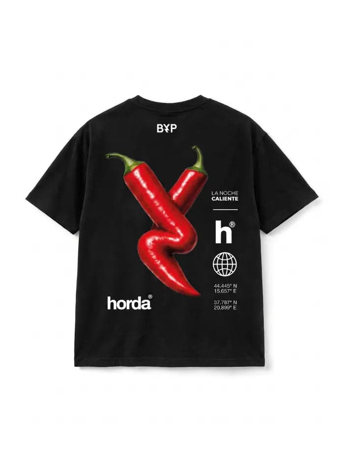 Maldita | T-shirt Nera Regular Fit Horda x BYP 200g – Made in Italy - 3