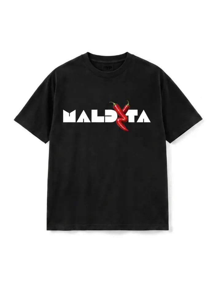 Maldita | T-shirt Nera Regular Fit Horda x BYP 200g – Made in Italy - 2