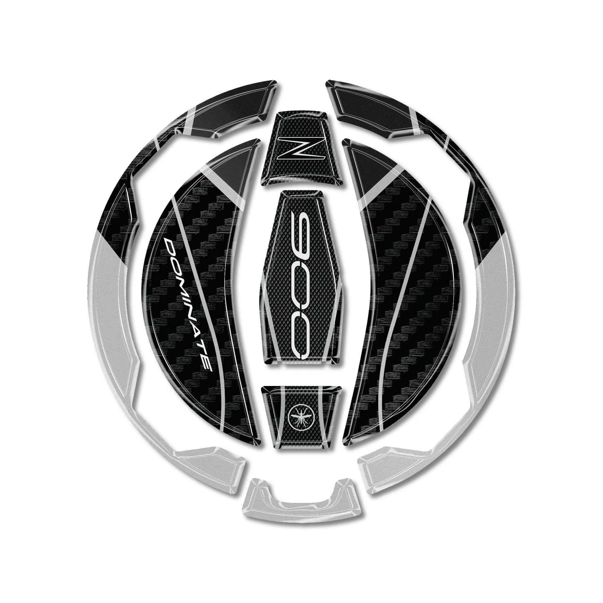 Adesivo 3D Protezione Tappo Serbatoio moto compatibile con Kawasaki Z900 2025-26 - 2