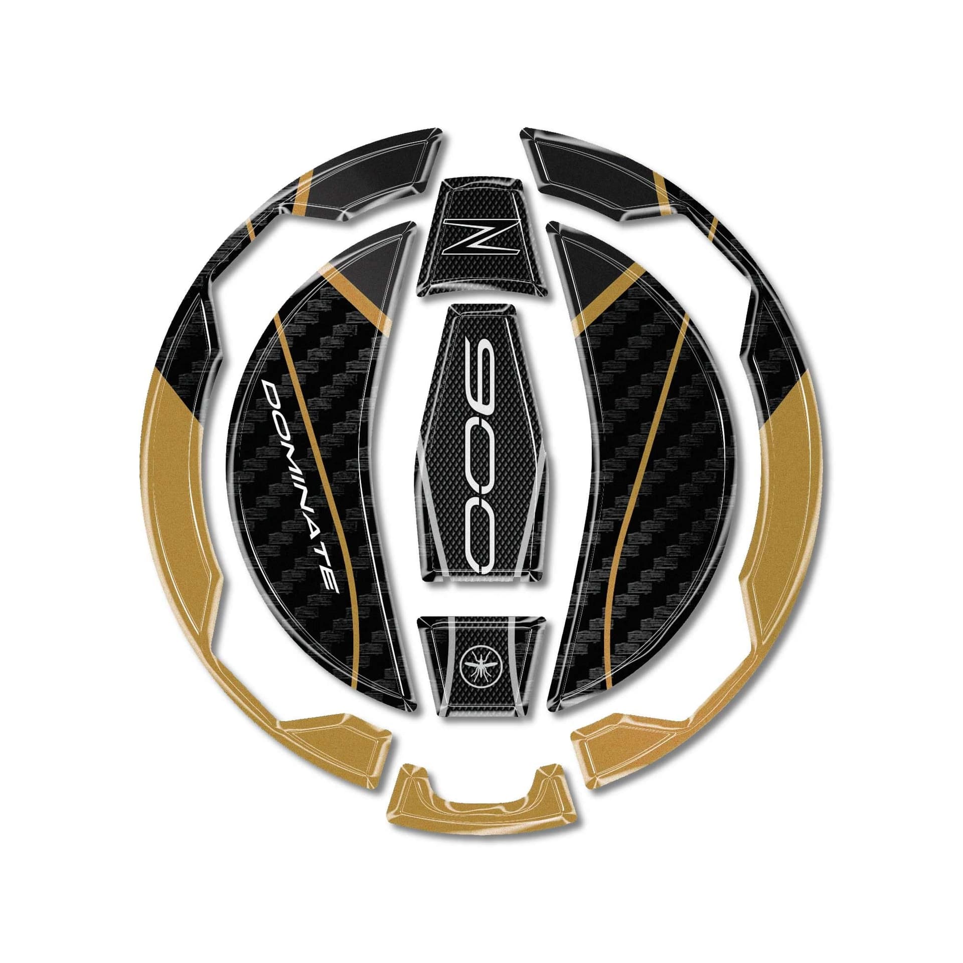 Adesivo 3D Protezione Tappo Serbatoio moto compatibile con Kawasaki Z900 2025-26 - 12