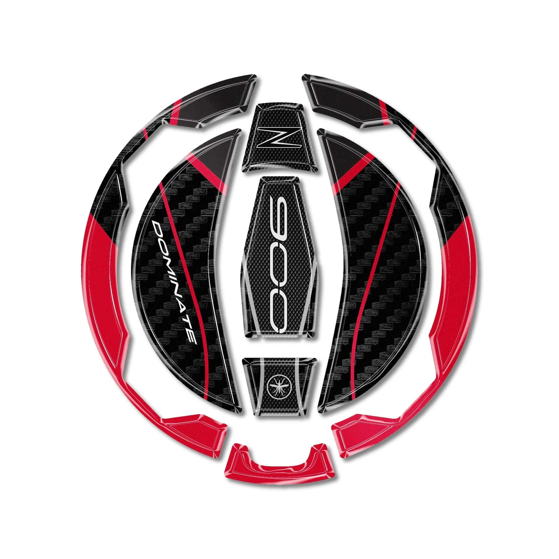 Adesivo 3D Protezione Tappo Serbatoio moto compatibile con Kawasaki Z900 2025-26 - 17