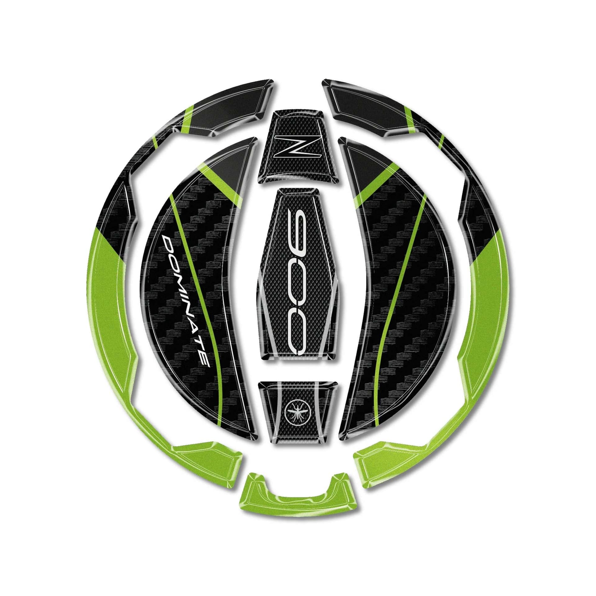 Adesivo 3D Protezione Tappo Serbatoio moto compatibile con Kawasaki Z900 2025-26 - 7