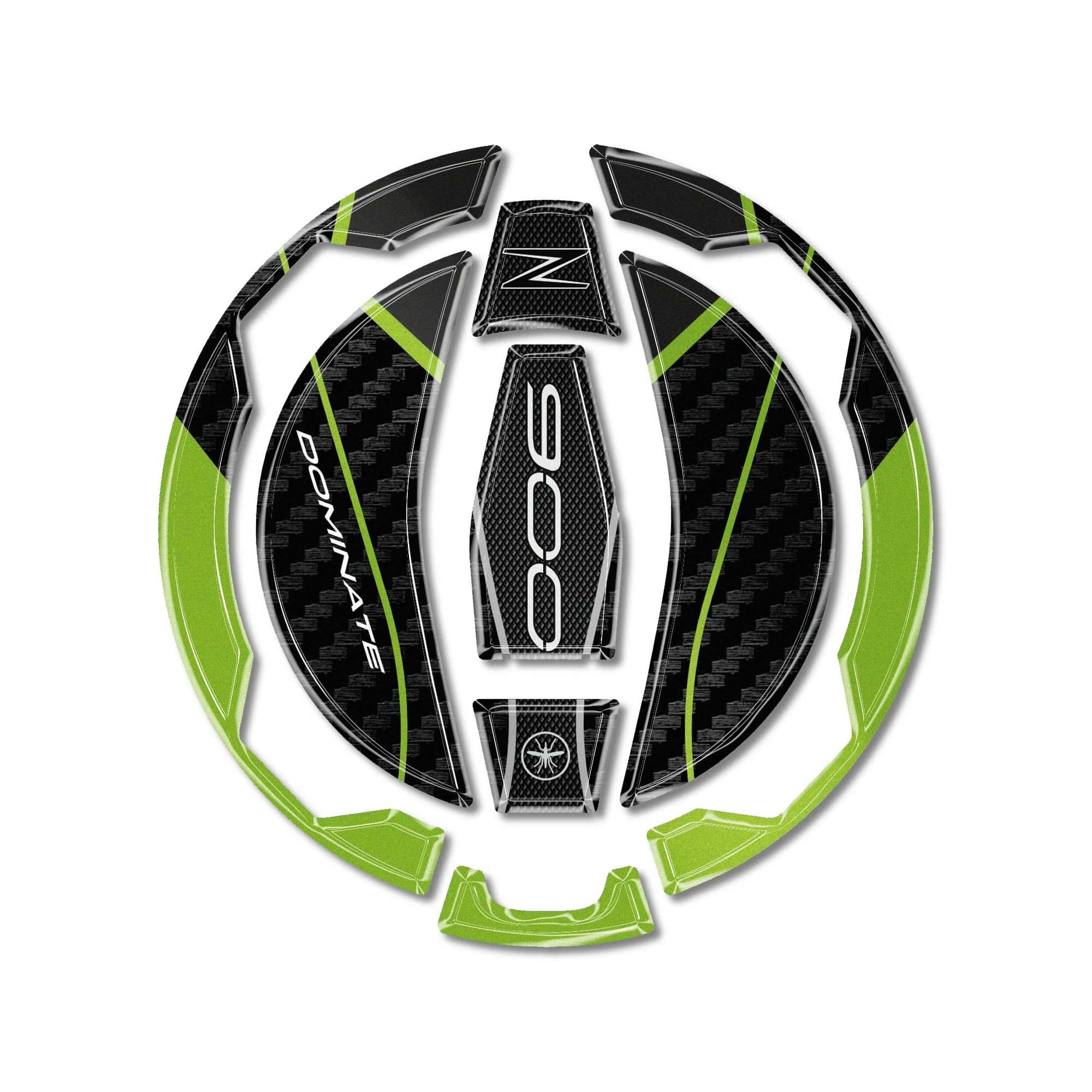Adesivo 3D Protezione Tappo Serbatoio moto compatibile con Kawasaki Z900 2025-26 - 7