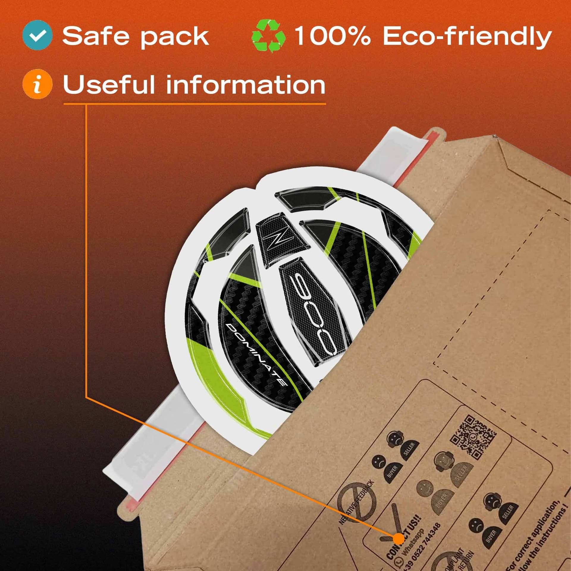 Adesivo 3D Protezione Tappo Serbatoio moto compatibile con Kawasaki Z900 2025-26 - 10