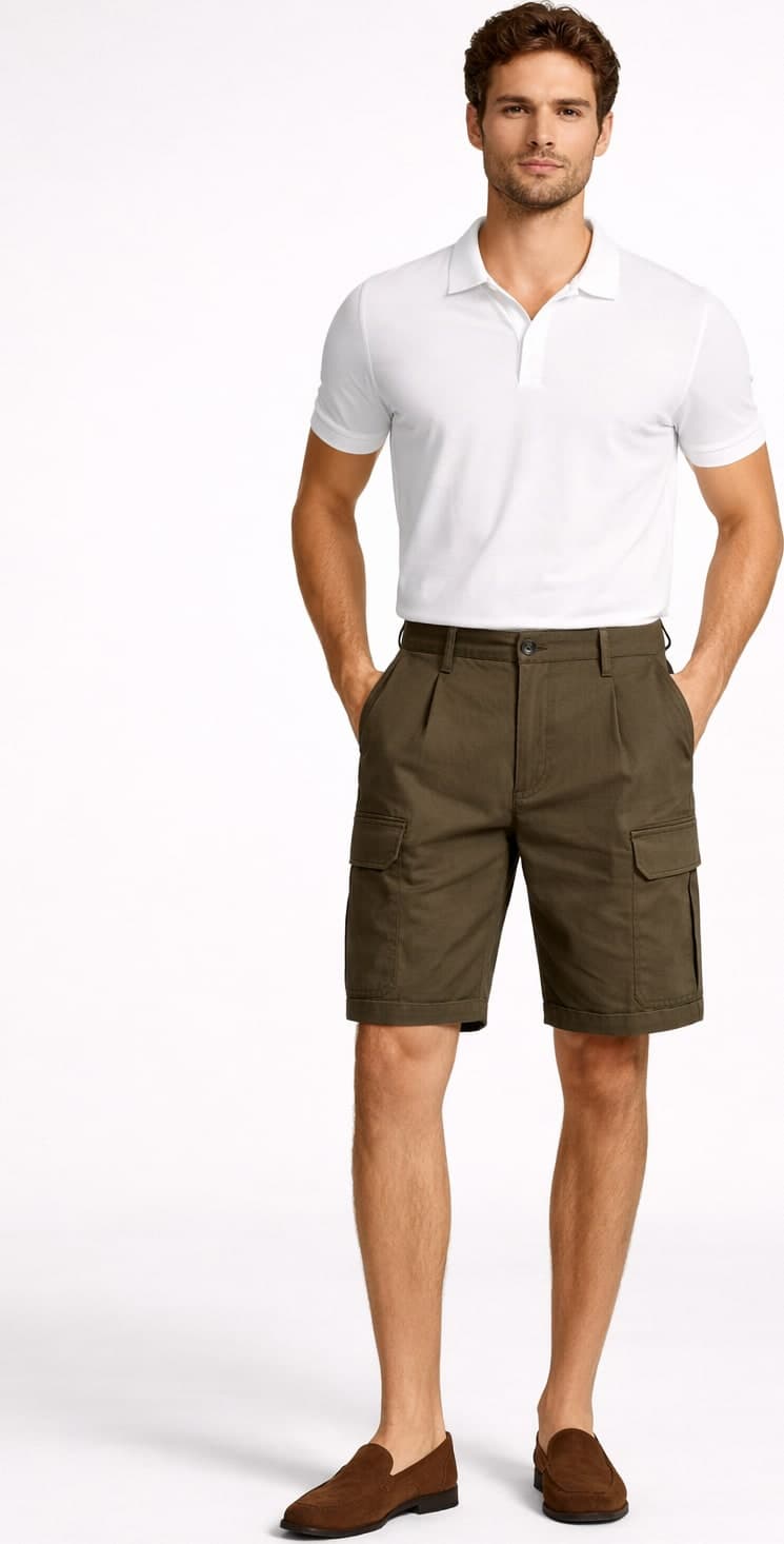 Bermuda pantalaccio cargo cotone supima - 1