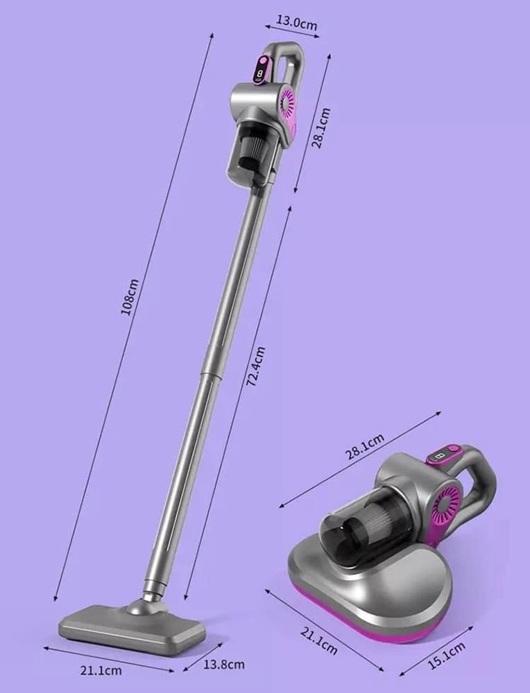 ASPIRAPOLVERE SCOPA ELETTRICA 4IN1 SENZA FILI PULIZIA CASA PAVIMENTI TAPPETI ACARI 15000PA - 3