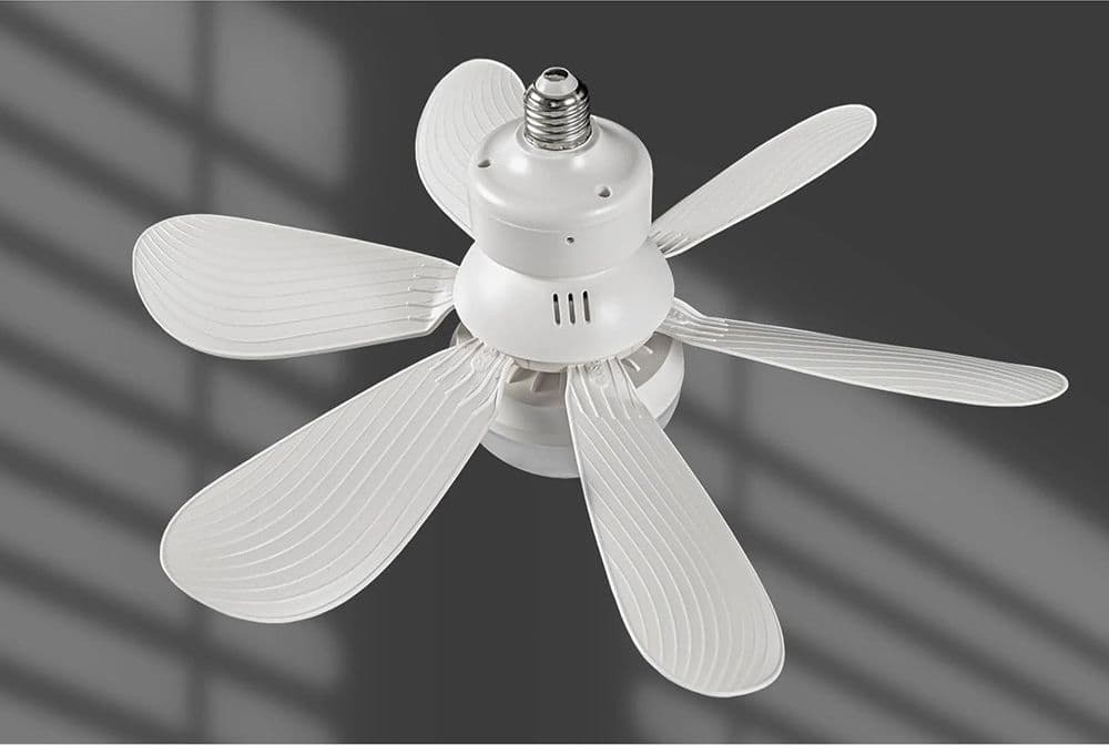 VENTILATORE DA SOFFITTO CON LUCE LED REGOLABILE E27 40W TELECOMANDATO SENZA FILI - 7