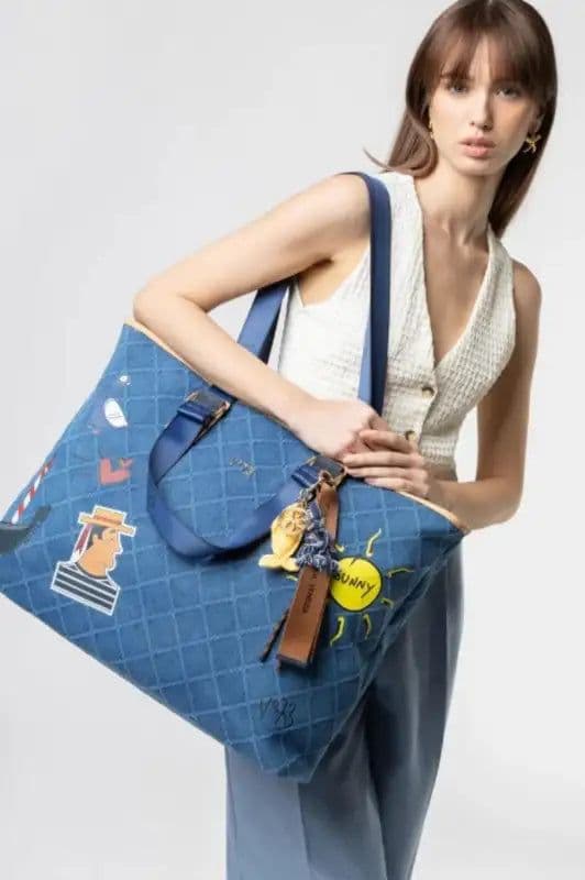 73BS9TZ01C BORSE SHOPPING V73 Blu 0000000306 - 3