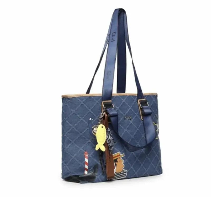 73BS9TZ01C BORSE SHOPPING V73 Blu 0000000306 - 5