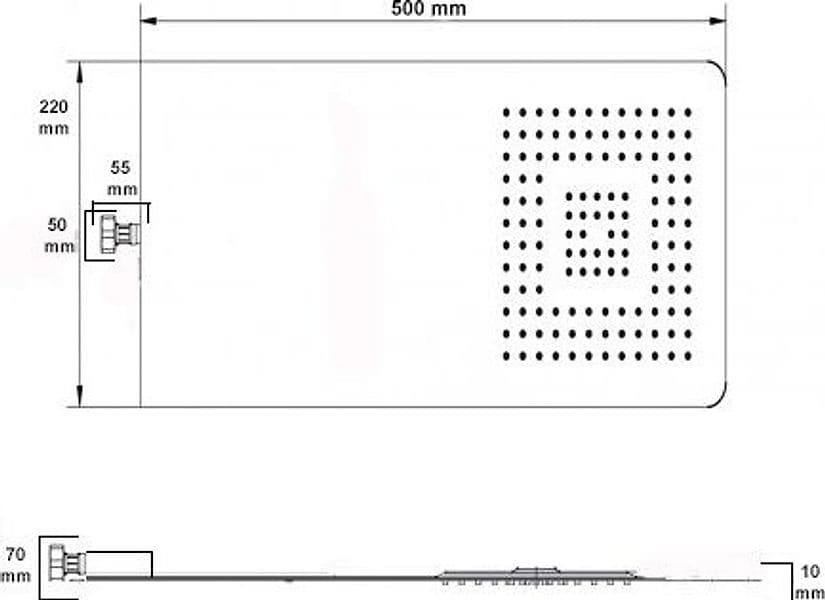 WallKit Incasso Muro Soffione Sottile Acciaio Inox Cromato Lucido Elegante - 2