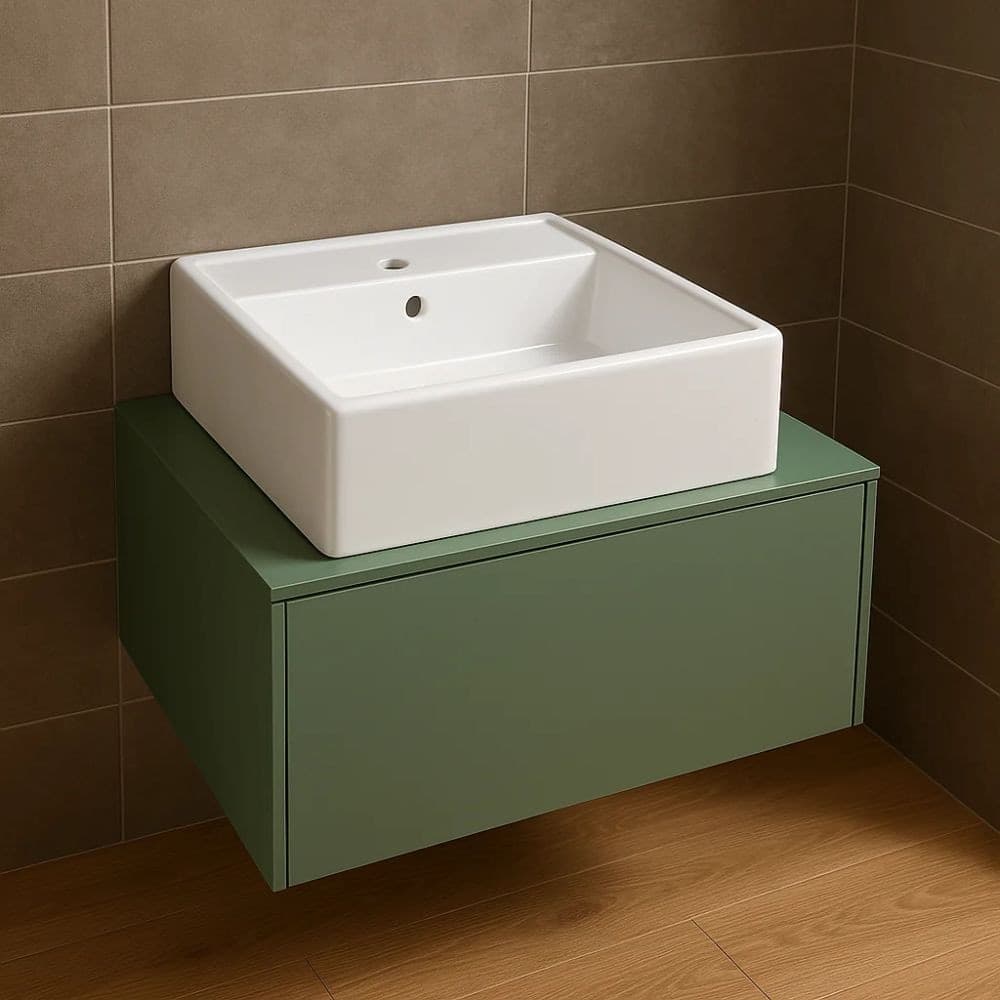 Lavabo d'appoggio ceramica bianco Lavandino Lavello Arredo Bagno 2 Misure - 4