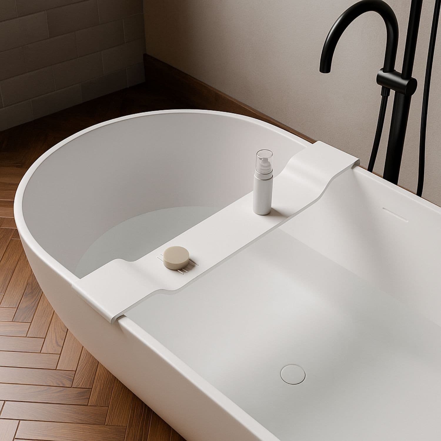 Sopravasca da Bagno Stand in Artificial Stone  Bianco Opaco Matt Ogomondo - 7