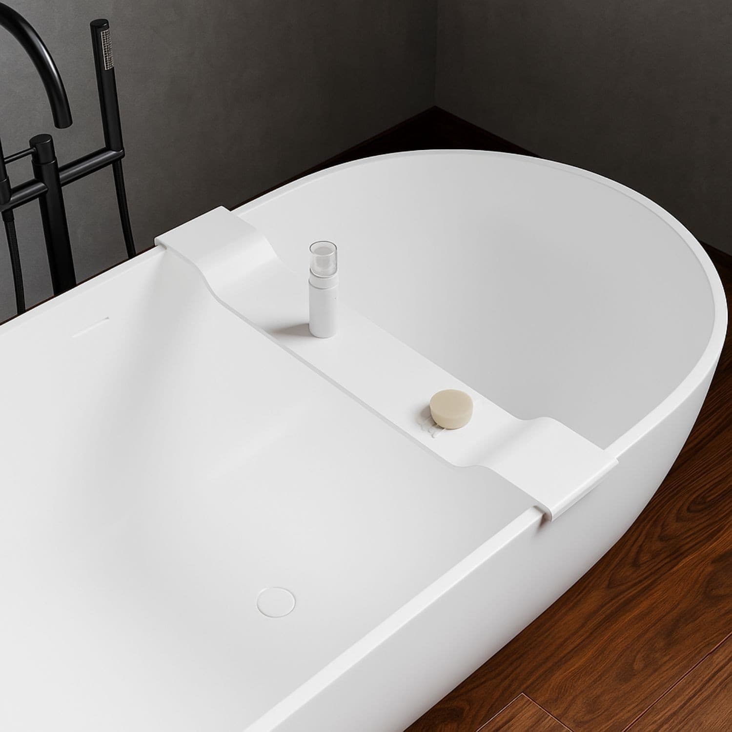 Sopravasca da Bagno Stand in Artificial Stone  Bianco Opaco Matt Ogomondo - 2