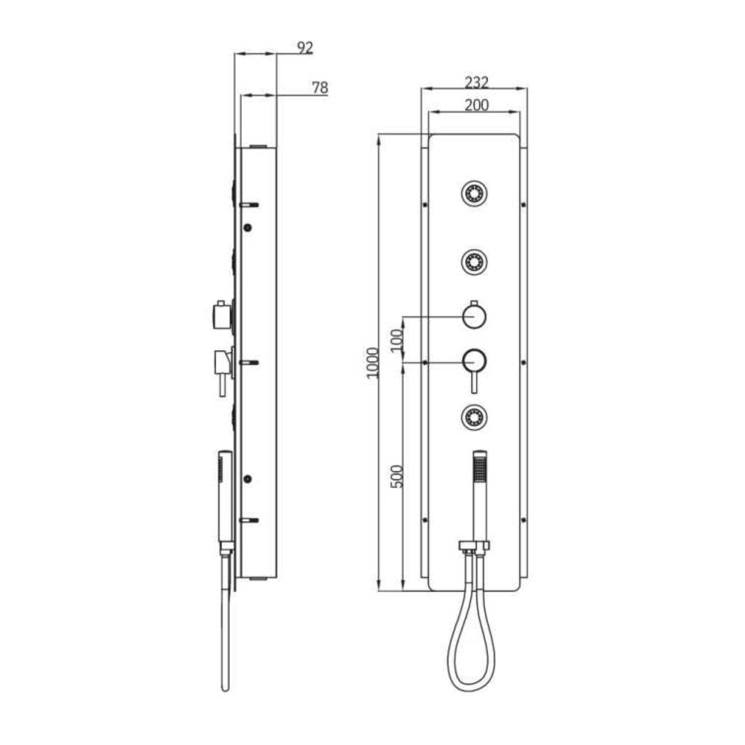 Wall Kit Da Incasso In Acciaio Inox Cromato Elegante - 6