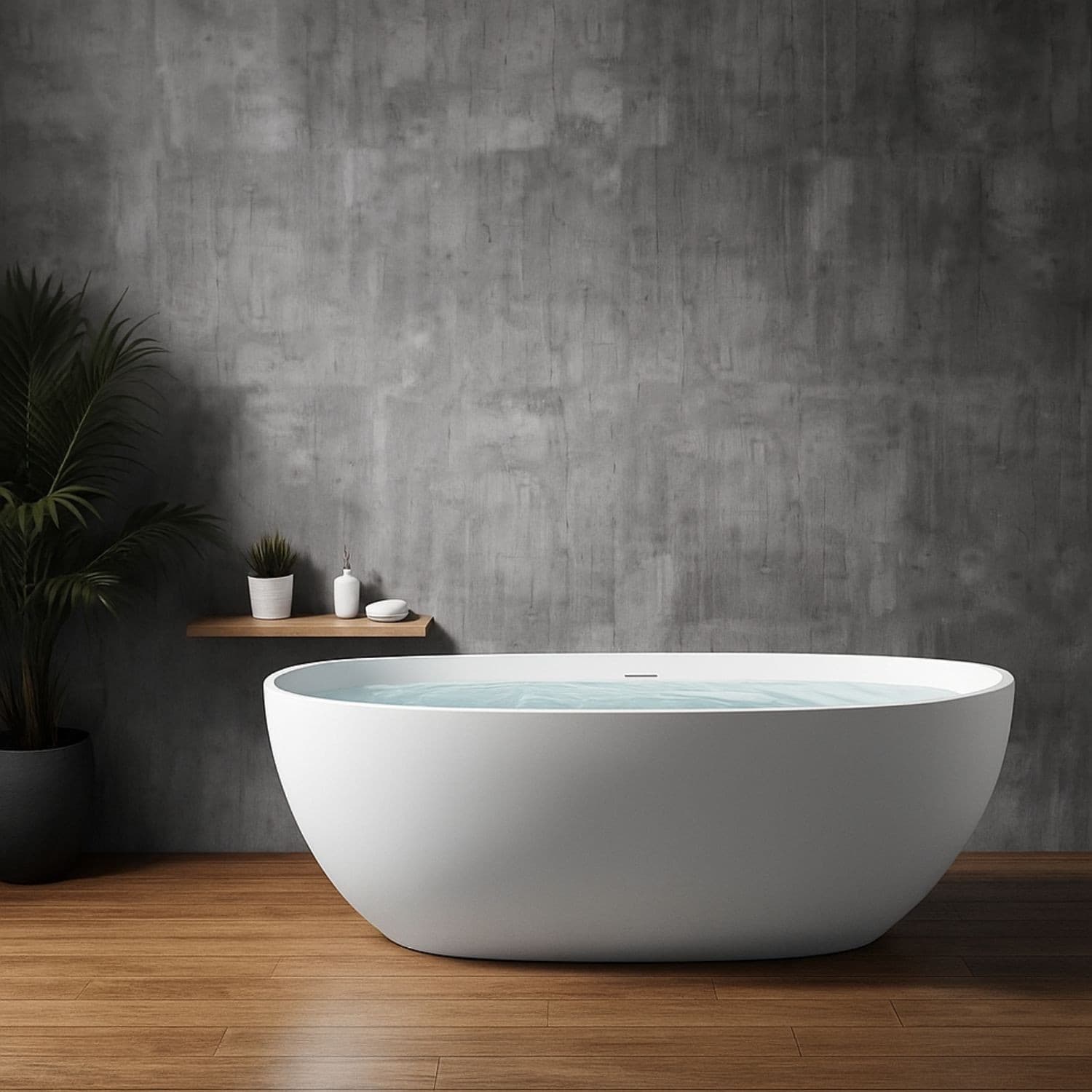 Vasca Da Bagno Free Standing Silja Artificial Stone Bianco Opaco Matt - 7