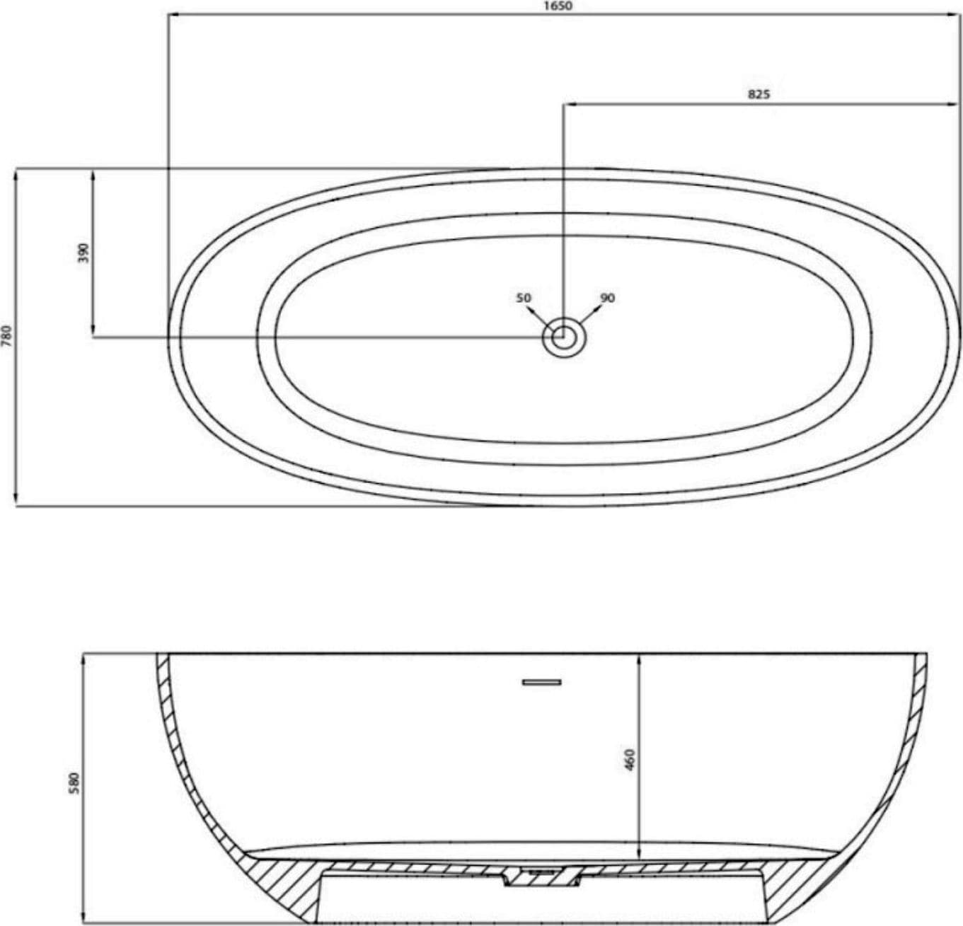 Vasca Da Bagno Free Standing Silja Artificial Stone Bianco Opaco Matt - 6