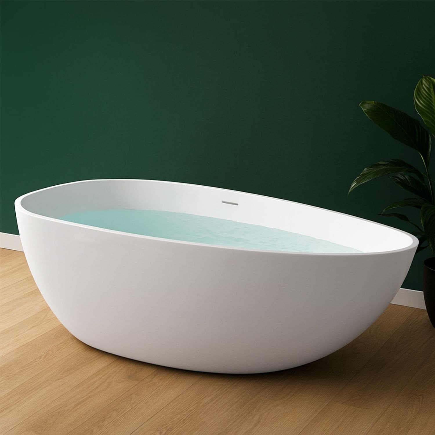 Vasca Da Bagno Free Standing Lisa Artificial Stone Bianco Opaco Matt - 13