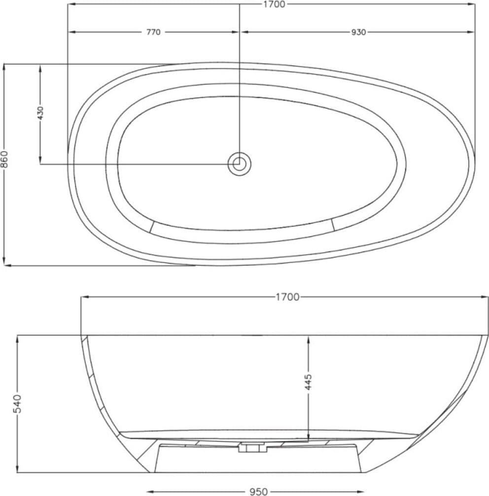 Vasca Da Bagno Free Standing Lisa Artificial Stone Bianco Opaco Matt - 9