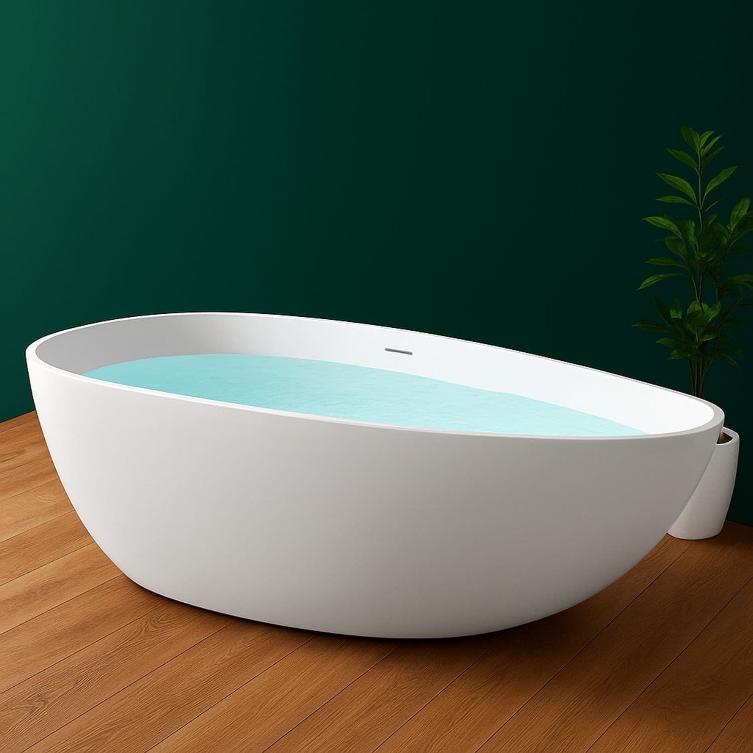 Vasca Da Bagno Free Standing Lisa Artificial Stone Bianco Opaco Matt - 10