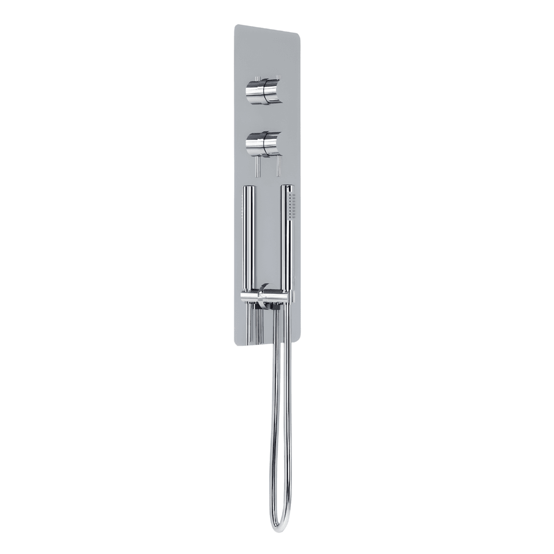 Wall Kit A Parete Da Incasso A Muro Acciaio Inox Cromato Lucido Deviatore Doccetta Doccia