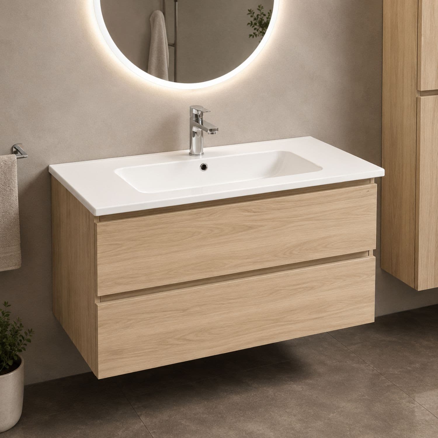 Lavabo Da Incasso In Mineral Marmo Bianco 81X46 Elegante - 8