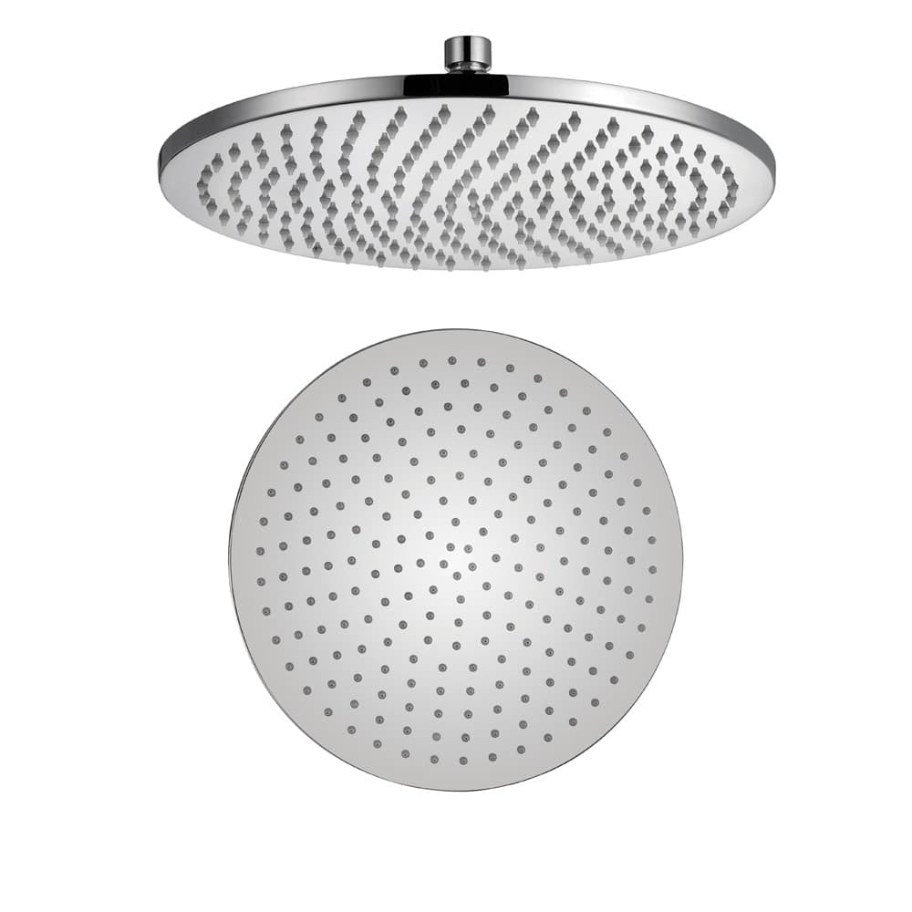 Soffione Doccia Tondo Ottone Cromato 8 Mm Spessore Effetto Pioggia Varie Misure Bagno - 12