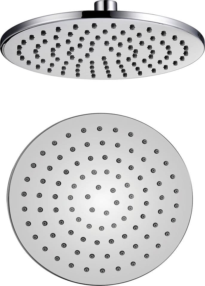 Soffione Doccia Tondo Ottone Cromato 8 Mm Spessore Effetto Pioggia Varie Misure Bagno - 9