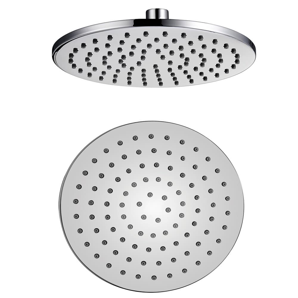 Soffione Doccia Tondo Ottone Cromato 8 Mm Spessore Effetto Pioggia Varie Misure Bagno - 9