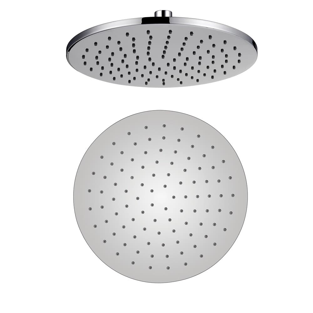 Soffione Doccia Tondo Ottone Cromato 8 Mm Spessore Effetto Pioggia Varie Misure Bagno - 3