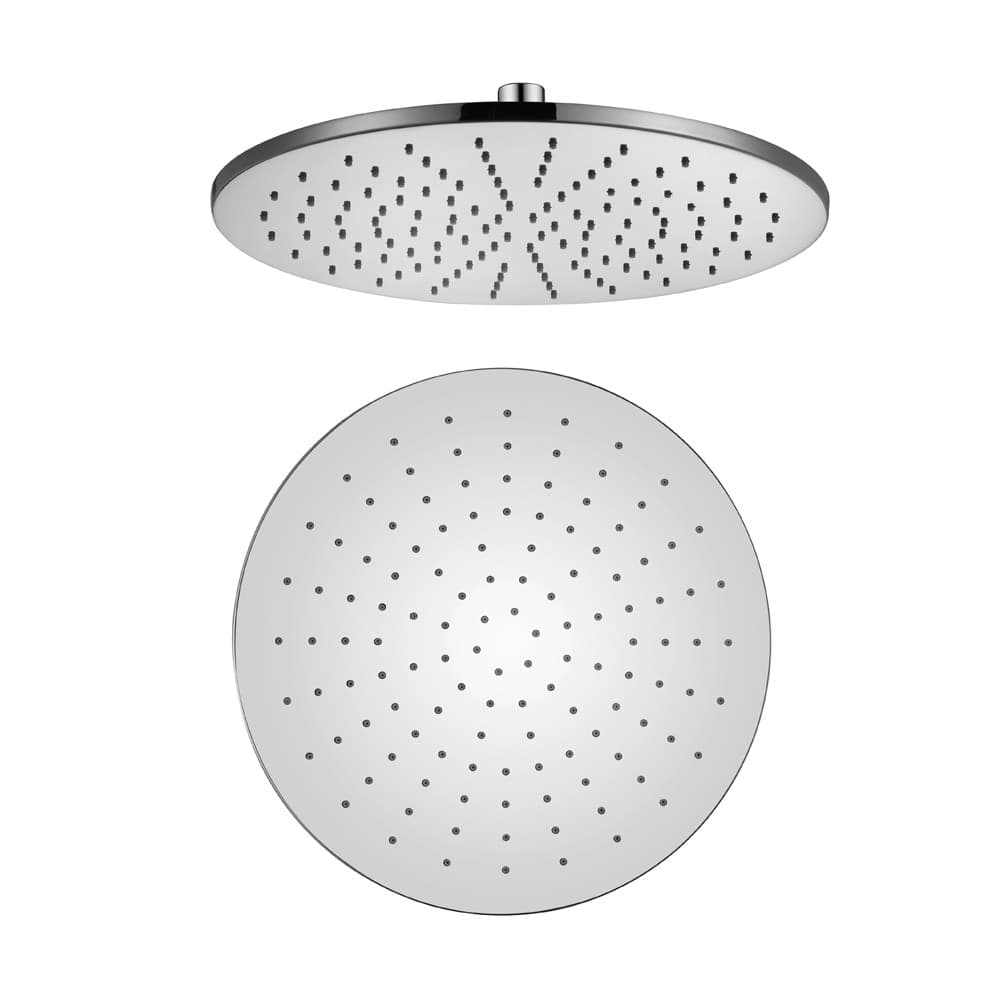 Soffione Doccia Tondo Ottone Cromato 8 Mm Spessore Effetto Pioggia Varie Misure Bagno - 5
