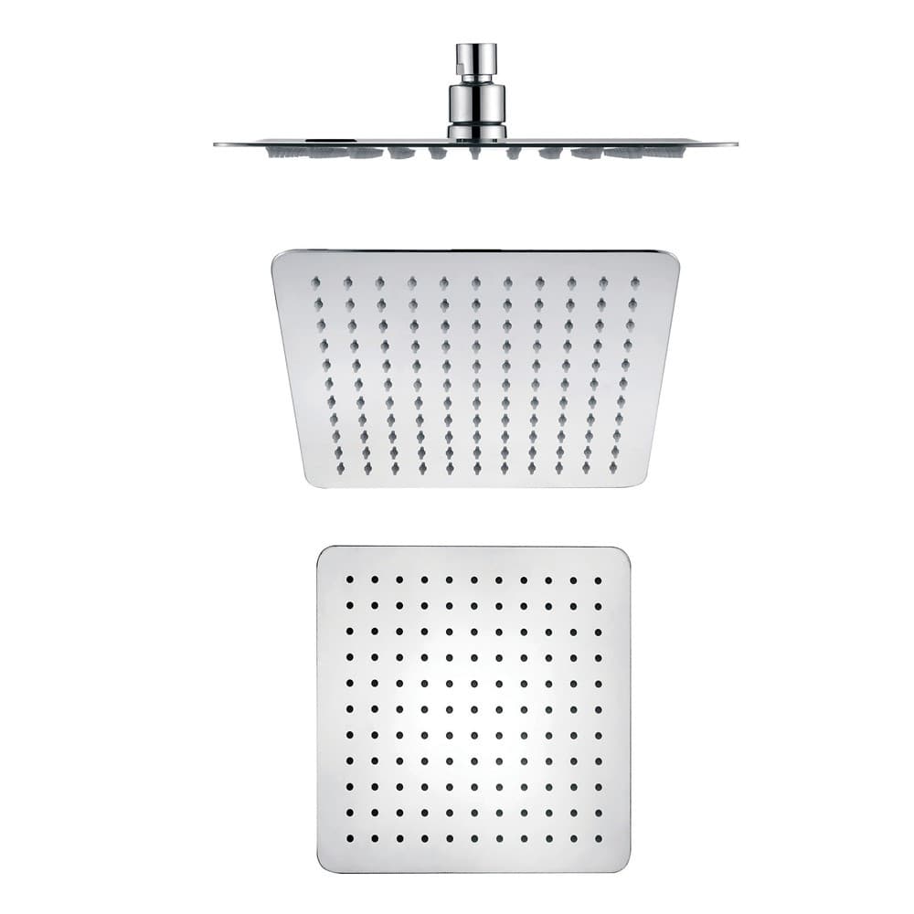 Soffione Doccia Quadrato Acciaio Inox 2 Mm Spessore Effetto Pioggia Varie Misure Bagno - 15