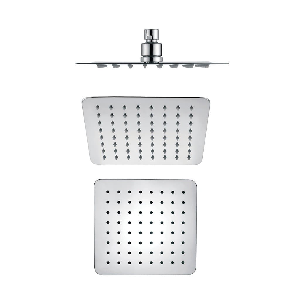 Soffione Doccia Quadrato Acciaio Inox 2 Mm Spessore Effetto Pioggia Varie Misure Bagno - 3