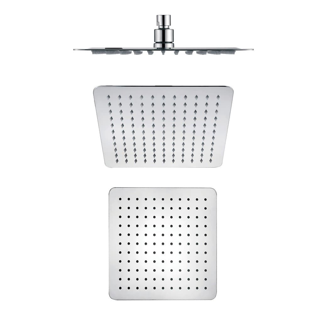 Soffione Doccia Quadrato Acciaio Inox 2 Mm Spessore Effetto Pioggia Varie Misure Bagno - 5
