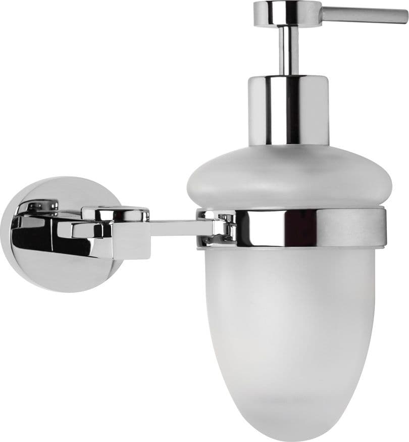 DISPENSER con Beccuccio per Sapone da Bagno a Parete Margherita in Ottone Cromato - 2