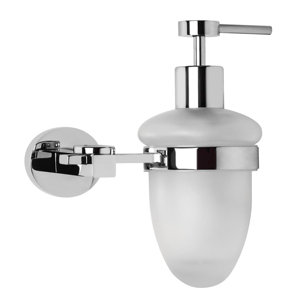 DISPENSER con Beccuccio per Sapone da Bagno a Parete Margherita in Ottone Cromato - 2